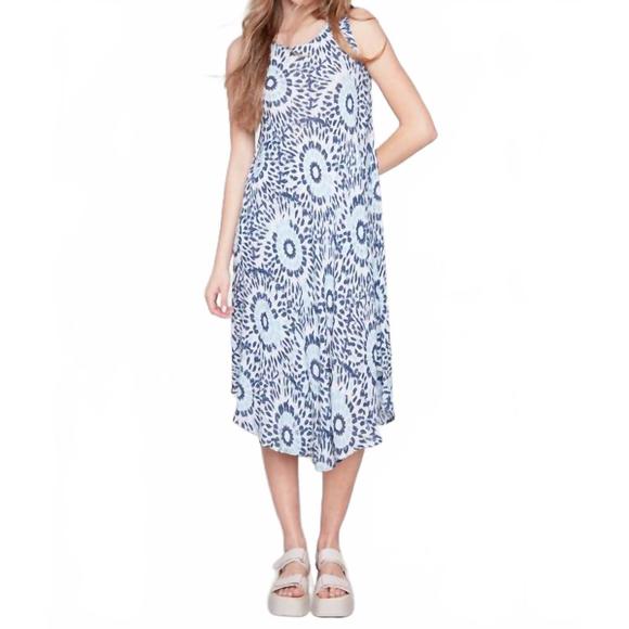 NEW CHARLIE B printed sleeveless flare dress in sahara - Picture 1 of 1